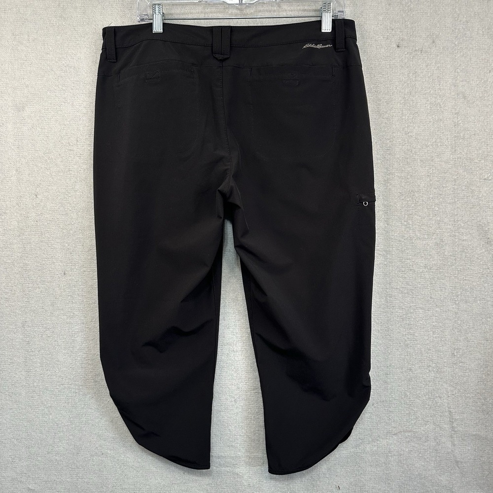 Eddie Bauer Capri Pants Women's Sz 12 Black Outdoor Adventures Stretch Trail - Picture 2 of 8